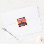 Seattle Vierkante Sticker (Envelop)