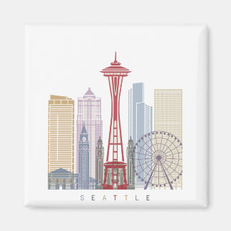 Seattle Vintage Poster Magneet