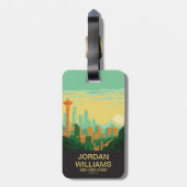 Seattle, WA Bagagelabel (Achterkant verticaal)