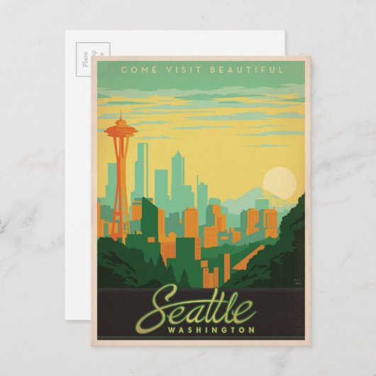 Seattle, WA Briefkaart (Voorkant / Achterkant)