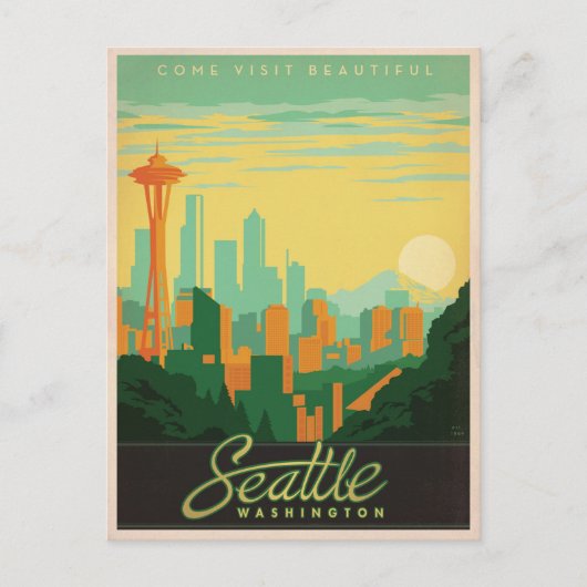 Seattle, WA Briefkaart (Voorkant)