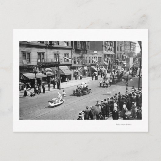 Seattle, WA Forth of Juli Parade on Seneca Briefkaart (Voorkant)