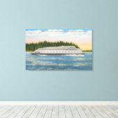 Seattle, WA - Uitzicht van Kalakala Ferry op Puget Canvas Afdruk (Insitu (Houten vloer))