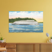 Seattle, WA - Uitzicht van Kalakala Ferry op Puget Canvas Afdruk (Insitu (Woonkamer))