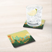 Seattle, WA Vierkante Kartonnen Onderzetter (Insitu)