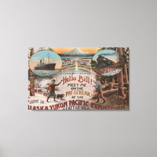 Seattle, WAAD voor Alaska Yukon Pacific Expo. Canvas Afdruk (Voorkant)