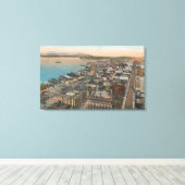 Seattle, WAAerial of Downtown Seattle & Bay Canvas Afdruk (Insitu (Houten vloer))