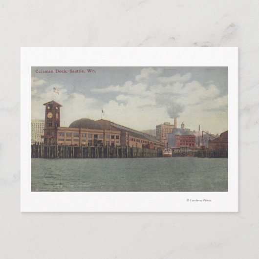 Seattle, WAColeman Dock op Seattle Waterfront Briefkaart (Voorkant)