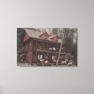 Seattle, WAS thuis in Alki Point Beach Canvas Afdruk