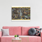 Seattle, Washington, antenne van Smith Canvas Afdruk (Insitu (Woonkamer))
