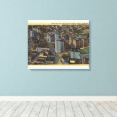 Seattle, Washington, antenne van Smith Canvas Afdruk (Insitu (Houten vloer))