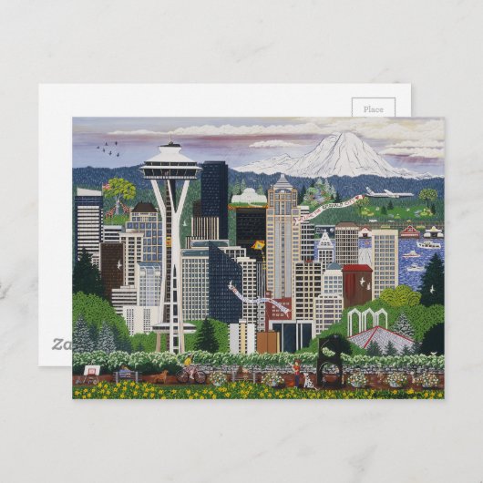Seattle Washington Briefkaart (Voorkant / Achterkant)