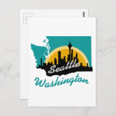 Seattle Washington Briefkaart (Voorkant / Achterkant)