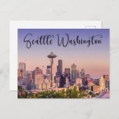 Seattle Washington City Briefkaart (Voorkant / Achterkant)