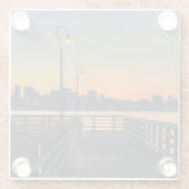 Seattle Washington Downtown Skyline Glazen Onderzetter (Achterkant)
