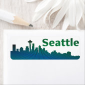 Seattle, Washington inspiré des étiquettes de reto (En situation)