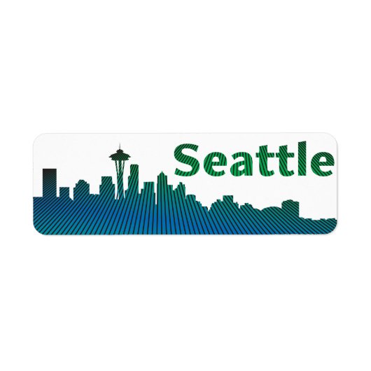 Seattle, Washington inspiré des étiquettes de reto (Devant)