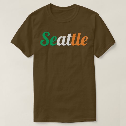 Seattle, Washington Ireland Flag St. T-shirt (Design voorkant)