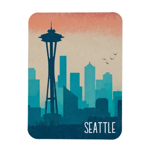 Seattle Washington Magneet (Verticaal)