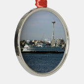 Seattle Washington Metalen Ornament (Rechts)