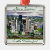 Seattle Washington Metalen Ornament (Voorkant)