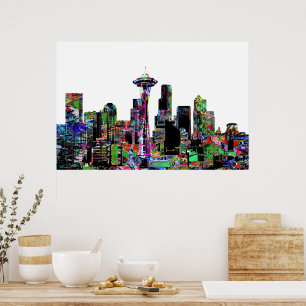 Seattle, Washington op graffiti Poster