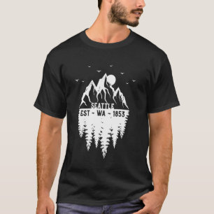 Seattle Washington Opgericht 1853 Bergen Boom T-shirt