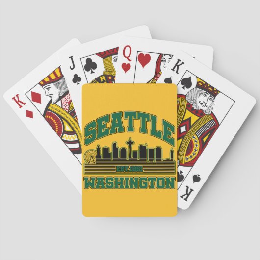 Seattle, Washington Pokerkaarten (Achterkant)