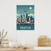 Seattle Washington Poster (Keuken)