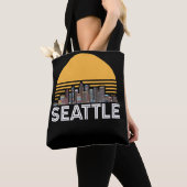 Seattle Washington Retro City Skyline Draagtas (Dichtbij)