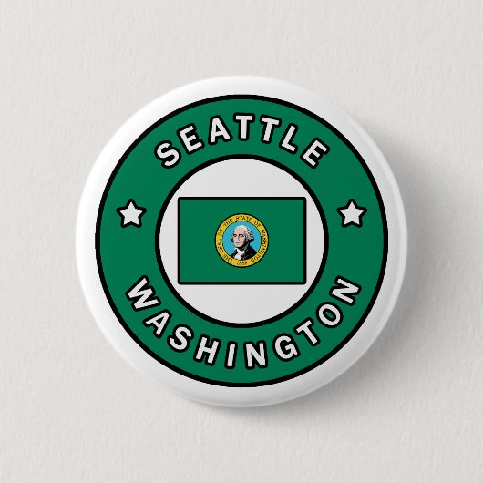 Seattle Washington Ronde Button 5,7 Cm (Voorkant)