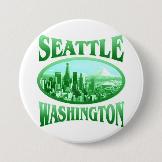Seattle Washington Ronde Button 7,6 Cm (Voorkant)