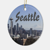 Seattle Washington scene Keramisch Ornament (Links)