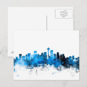 Seattle Washington Skyline Briefkaart (Voorkant / Achterkant)