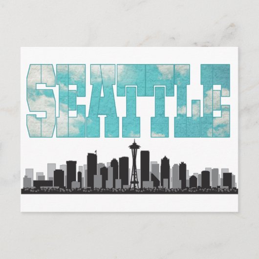 Seattle Washington Skyline Briefkaart (Voorkant)