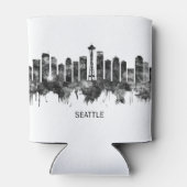 Seattle Washington Skyline BW Blikjeskoeler (Achterkant)