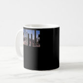 Seattle Washington Skyline Gift Keepomwille Souven Koffiemok (Voorkant links)