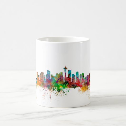 Seattle Washington Skyline Koffiemok (Center)