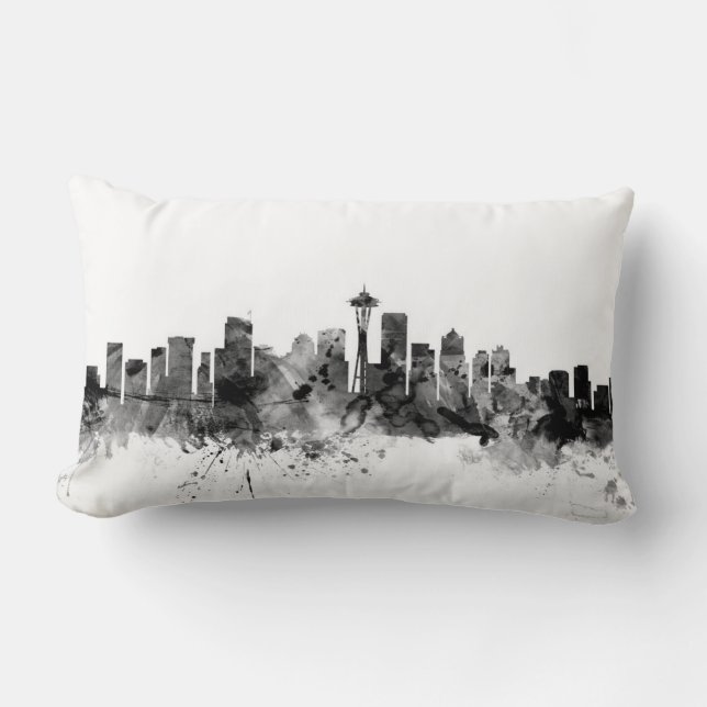 Seattle Washington Skyline Kussen (Voorkant)