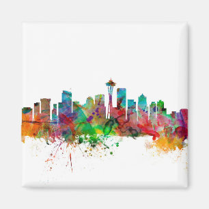 Seattle Washington Skyline Magneet