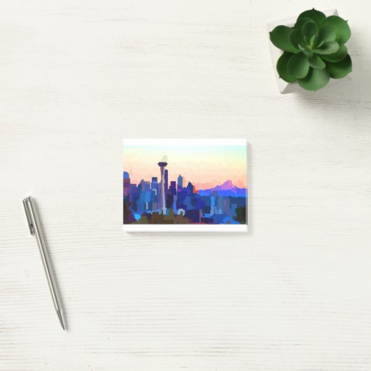 Seattle Washington Skyline Post-it® Notes (Kantoor)