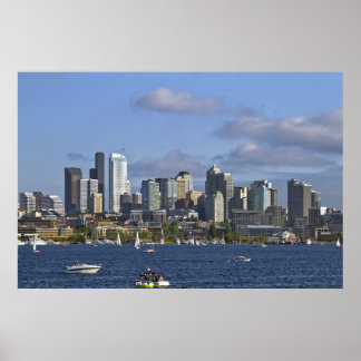 Seattle Washington Skyline, Poster van het meer