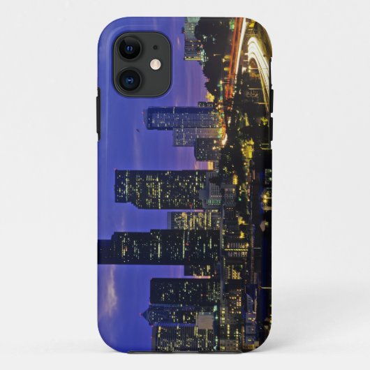 Seattle, Washington skyline 's nachts Case-Mate iPhone Case (Achterkant)