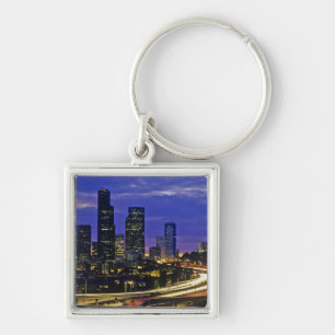 Seattle, Washington skyline 's nachts Sleutelhanger