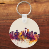 Seattle Washington Skyline Sleutelhanger (Voorkant)