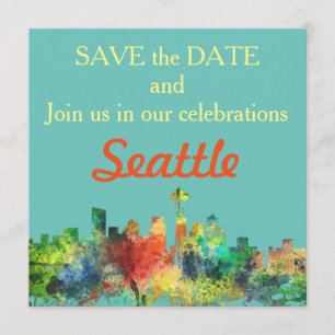 SEATTLE WASHINGTON SKYLINE SP - KAART