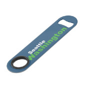 Seattle, Washington Speed Bottle Opener Flessenopener (Voorkant Gekanteld)