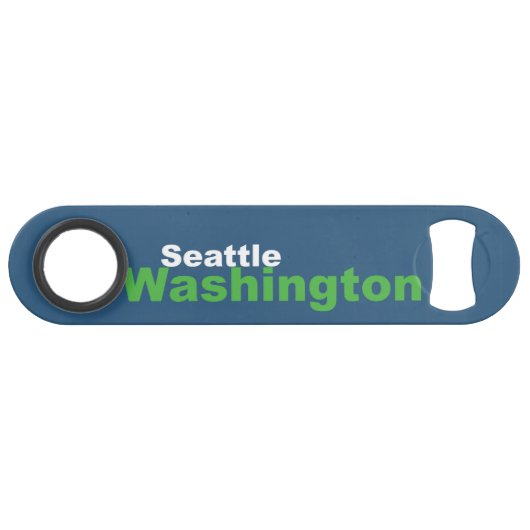 Seattle, Washington Speed Bottle Opener Flessenopener (Achterkant Horizontaal)