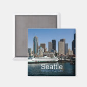 Seattle Washington Travel Photo Magnet (Recto/Verso)