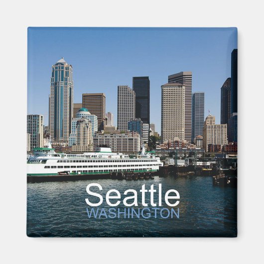 Seattle Washington Travel Photo Magnet (Devant)